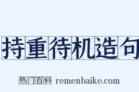 持重待机造句是什么意思的图片